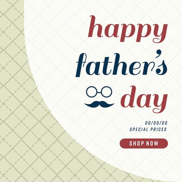 Happy fathers day text on card