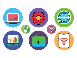 Poster - internet icons set