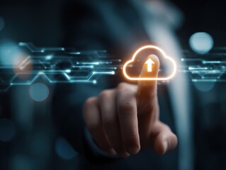 Poster - Person uploading data to cloud
