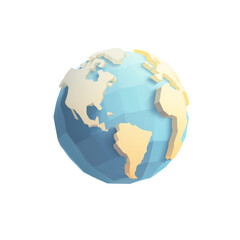 Poster - A Wonderful Transparent PNG 3D Icon of a Globe Representing the Entire World in a Unique Artistic Way