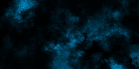 Fototapete - Cobalt Fog or smoke color isolated background, black with dark blue, abstract background with textured, Blue powder dust smoke on black background, evoking a sense of depth and tranquility.