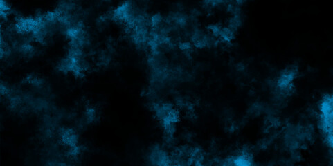 Fototapete - Cobalt Fog or smoke color isolated background, black with dark blue, abstract background with textured, Blue powder dust smoke on black background, evoking a sense of depth and tranquility.