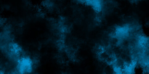 Fototapete - Cobalt Fog or smoke color isolated background, black with dark blue, abstract background with textured, Blue powder dust smoke on black background, evoking a sense of depth and tranquility.