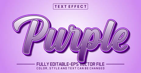 Poster - Purple font Text effect editable