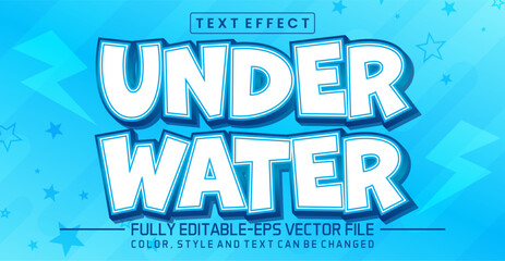 Poster - Under water font Text effect editable
