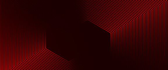 Poster - Pattern background gradient hexagonal line-Abstract growing line pattern for cover, packaging, branding, card, banner, poster-Creative vector seamless pattern with red color