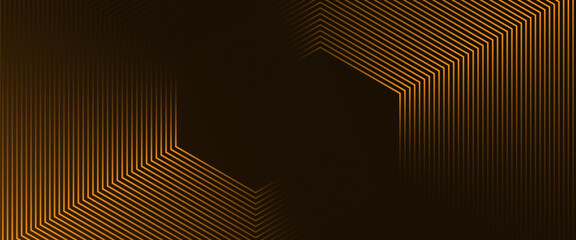 Poster - Pattern background gradient hexagonal line-Abstract growing line pattern for cover, packaging, branding, card, banner, poster-Creative vector seamless pattern with golden color