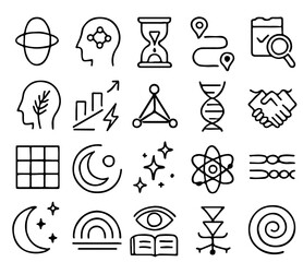 Poster - A comprehensive vector icon set for web and mobile applications featuring diverse symbols like travel, business, and sport