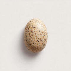 Poster - Unique Speckled Egg on a Soft Neutral Background for Creative Projects