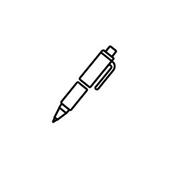 Poster - Simple black outline pen icon illustration
