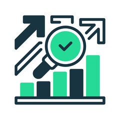 Aufkleber - Forecasting line icon. linear style sign for mobile concept and web design. Outline vector icon. Symbol, logo illustration. Vector graphic