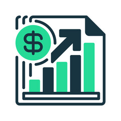 Poster - Financial Report line icon. linear style sign for mobile concept and web design. Outline vector icon. Symbol, logo illustration. Vector graphic