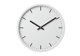 Isolated Minimalist White Wall Clock