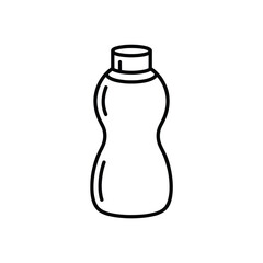 Poster - Line art illustration of a plastic bottle