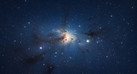 Wall Mural - a stunning cosmic view of a nebula in deep space with countless shining stars