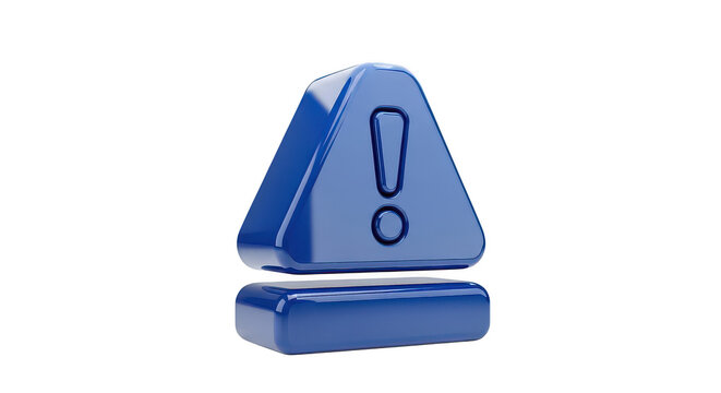 Blue warning sign icon