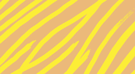 Poster - Vibrant yellow strokes on a neutral background creating a dynamic pattern