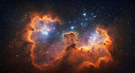 Wall Mural - stunning nebula formation in deep space featuring stars and cosmic dust clouds