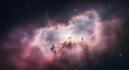 Wall Mural - stunning nebula and stars in the vast universe and cosmic space background