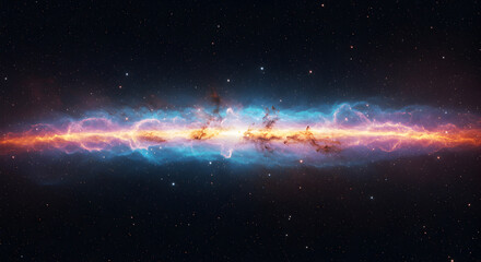 Wall Mural - stunning nebula formation in deep space with vibrant colors and starry background