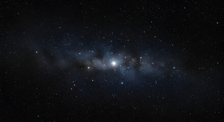 Wall Mural - stunning panoramic view of the night sky with stars and galactic structures