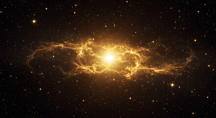 Wall Mural - stunning view of a bright nebula in the starry cosmos background