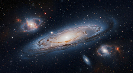 Wall Mural - stunning view of the galaxies in the cosmos revealing celestial wonders and cosmic beauty