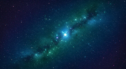Wall Mural - vibrant milky way galaxy and starry night sky abstract illustration