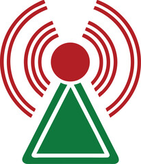 Aufkleber - Modern and minimalist signal transmission icon on a transparent background
