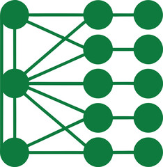 Aufkleber - Abstract green network connection representation suitable for various design concepts