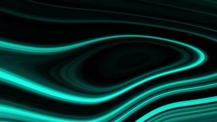Poster - Abstract animated background with fluid marble like lines in teal and black colors, creating a dynamic and elegant wave motion effect perfect for modern design, motion graphics, or branding