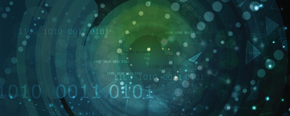 Poster - Modern abstract template design technology and science background with light effect