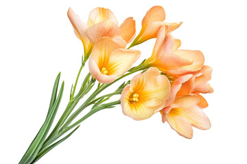 Wall Mural - high-resolution freesia flower cluster isolated on transparent background — seamless png cutout idea