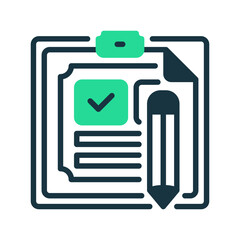 Poster - Document Signing line icon. Universal creative premium symbol. Vector sign icon logo template. Vector illustration
