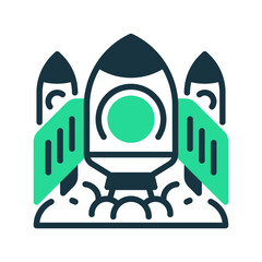 Poster - Startup Rocket line icon. Universal creative premium symbol. Vector sign icon logo template. Vector illustration