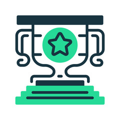 Poster - Award Trophy line icon. Universal creative premium symbol. Vector sign icon logo template. Vector illustration