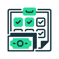 Poster - Budget Plan line icon. Universal creative premium symbol. Vector sign icon logo template. Vector illustration