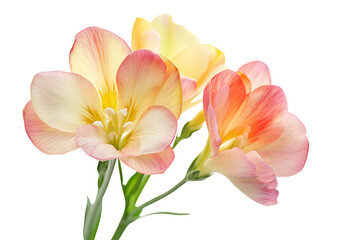 Wall Mural - high-resolution freesia flower cluster isolated on transparent background — seamless png cutout idea