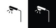 © Vince - Street light icon in flat black solid vector set
