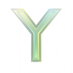 Poster - 3d rendering capital letter y with transparent background representing modern design