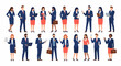 © Basecamp - Diverse Business Professionals in Formal Attire, Posing in Various Positions