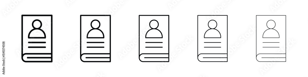 Biography icon for mobile concept and web design. Stock Vector | Adobe ...