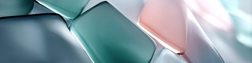Poster - Colorful jade surfaces reflecting light with playful designs for creative backgrounds