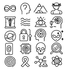 Poster - Vector web design icons set for business, communication, and technology