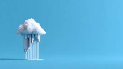 Aufkleber - A conceptual image illustrating cloud computing in healthcare, with a digital cloud symbolizing storage and processing of health data. The background is clean and modern, providing ample copy space