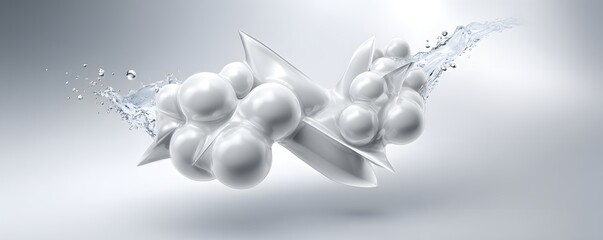 Poster - In a visually compelling composition, health data flows into a cloud symbolizing cloud computing in healthcare. The scene emphasizes the secure and efficient management of medical information, with a