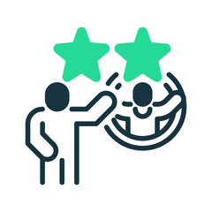 Poster - Employee Referral line icon. Universal creative premium symbol. Vector sign icon logo template. Vector illustration