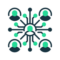 Poster - Employee Network line icon. Universal creative premium symbol. Vector sign icon logo template. Vector illustration