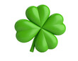 © Innovative Shots - 3D clay clover icon symbolizing luck and nature isolated on white background