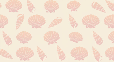 Naklejka na meble seamless pattern with shell